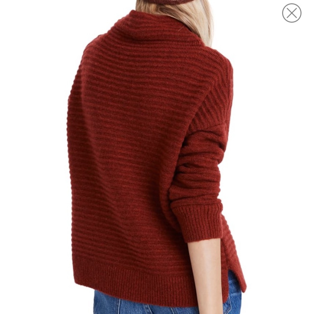 NWT Madewell Belmont Mock Neck in Cabernet